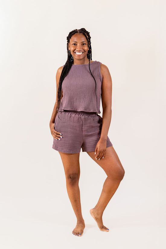 Boat Neck Gauze Tank Top