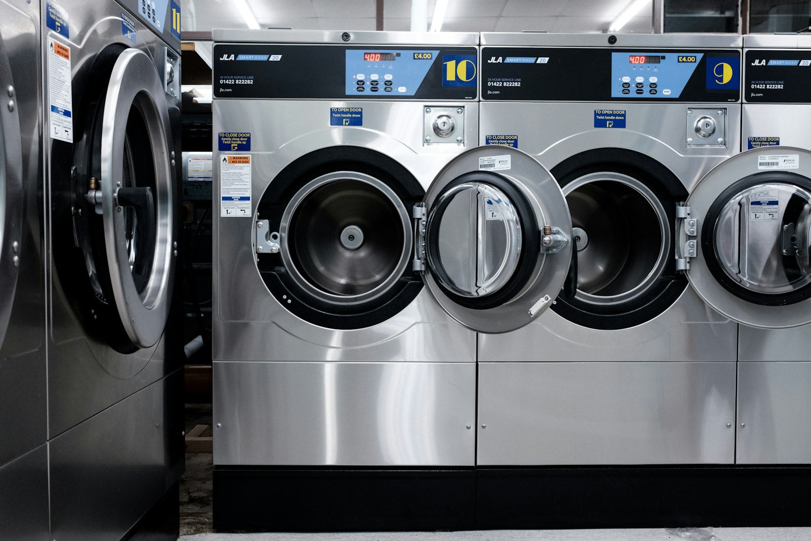 White front load washing machine