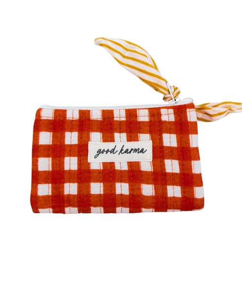 Small Zip Pouch with Bow