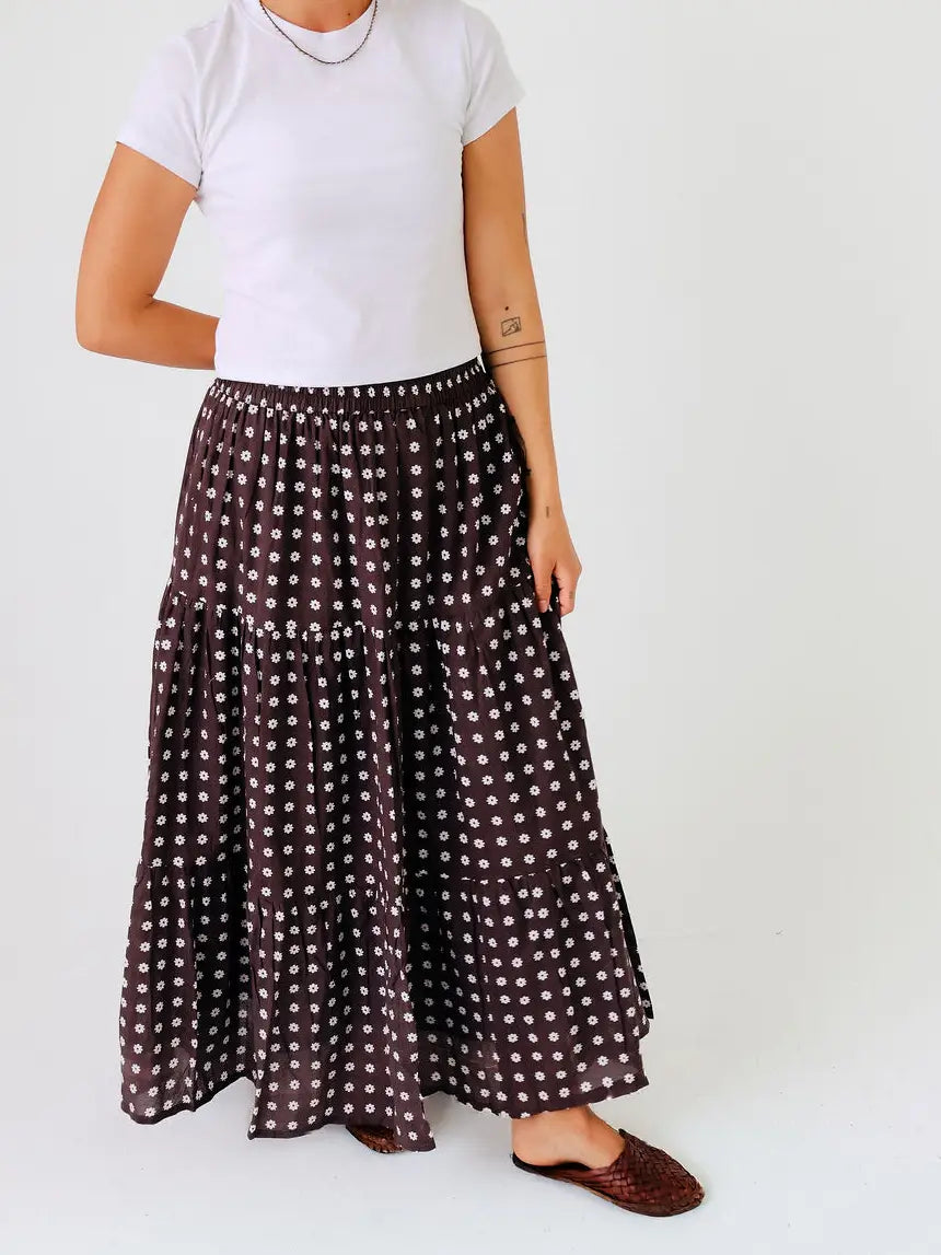 Free Spirit Hand Block Printed Cotton Skirt