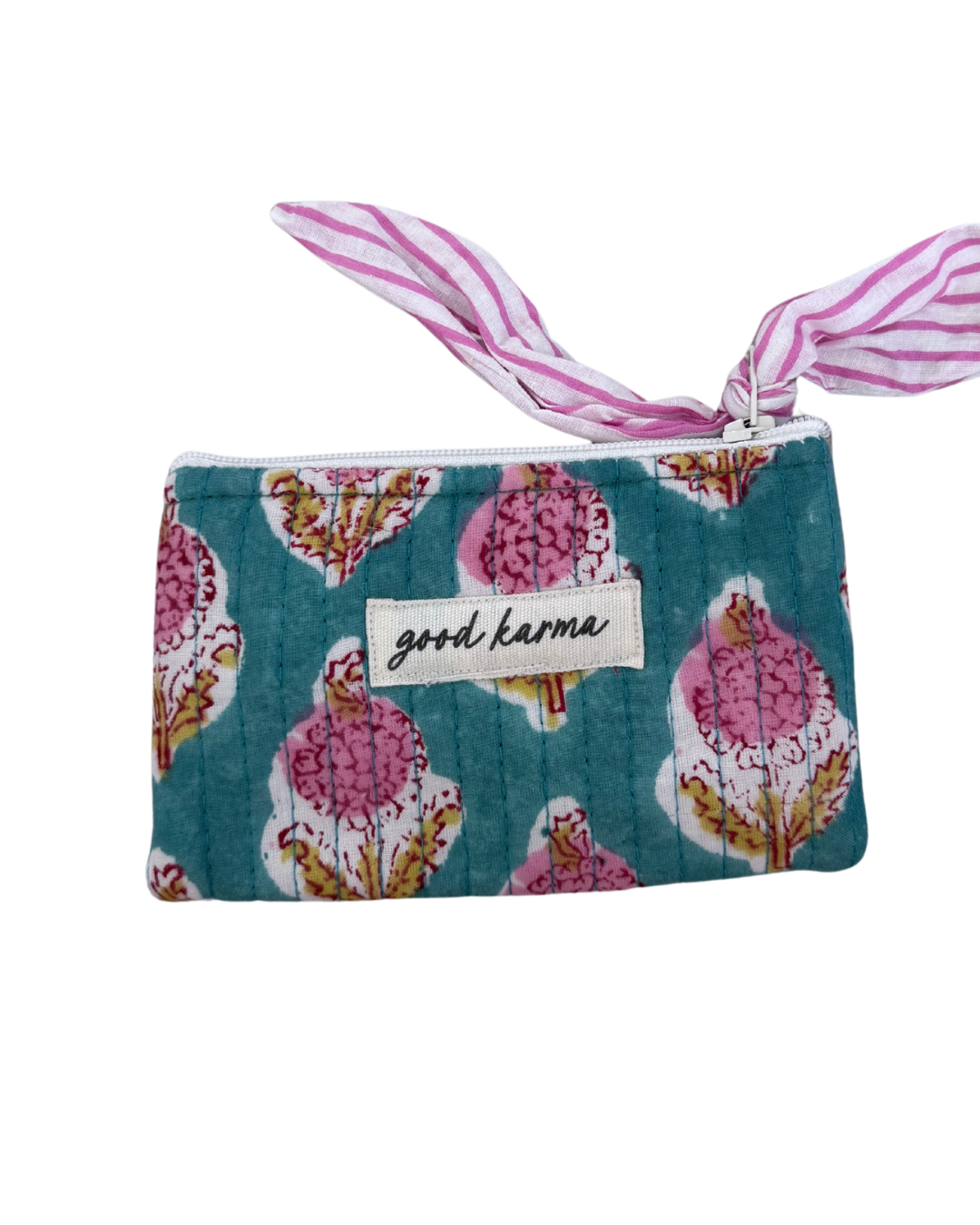 Small Zip Pouch with Bow