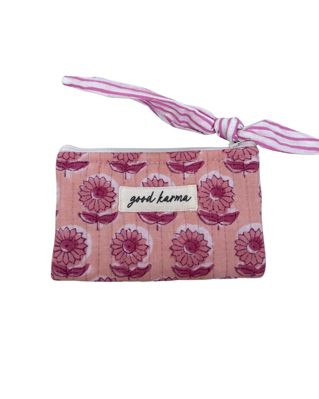 Small Zip Pouch with Bow