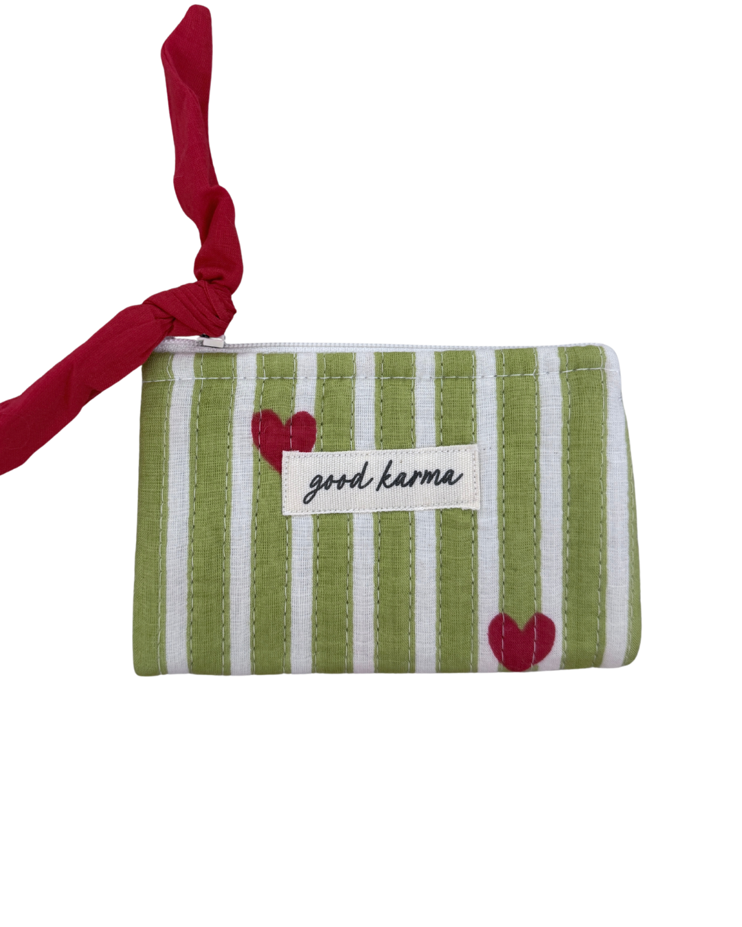 Small Zip Pouch with Bow