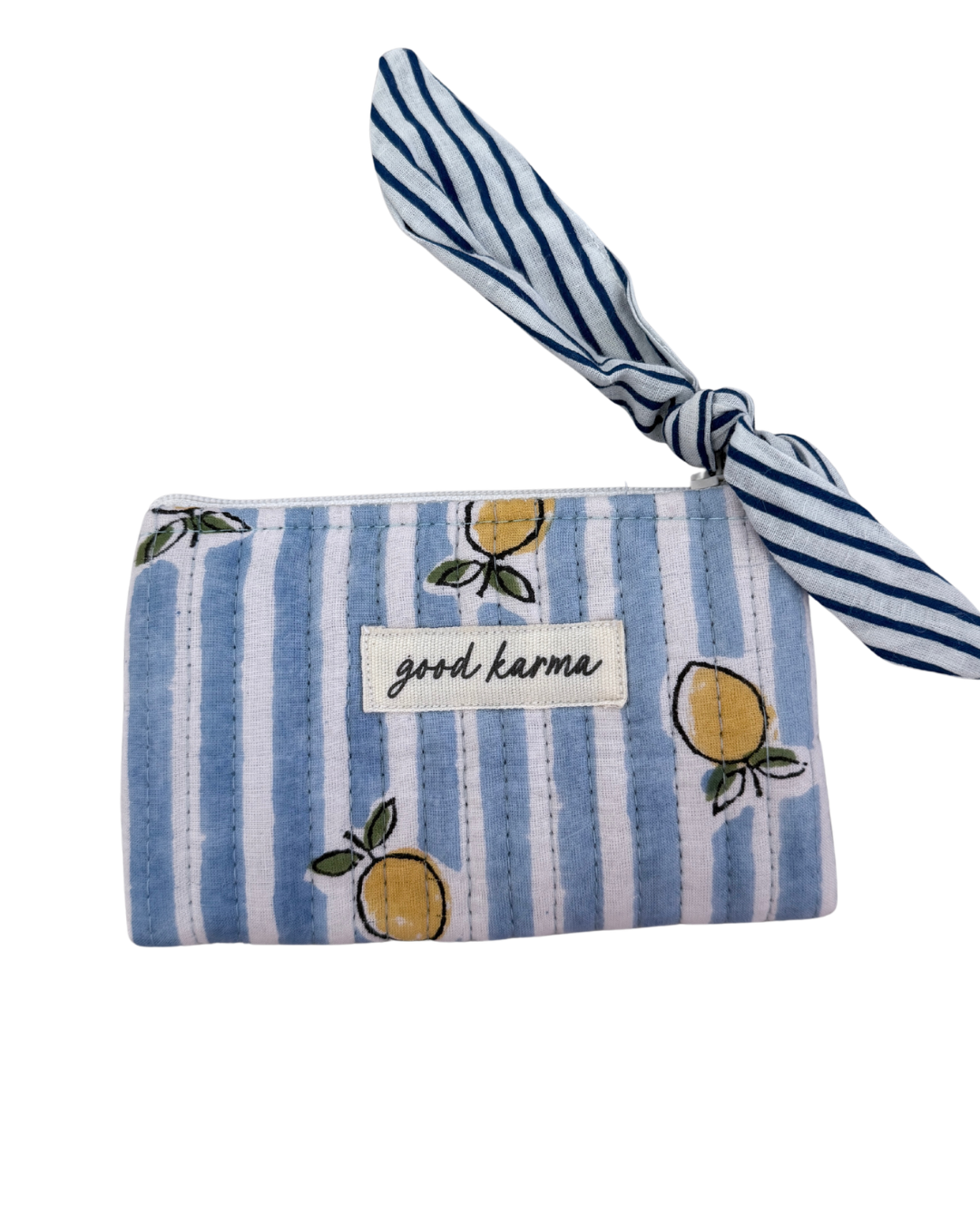 Small Zip Pouch with Bow