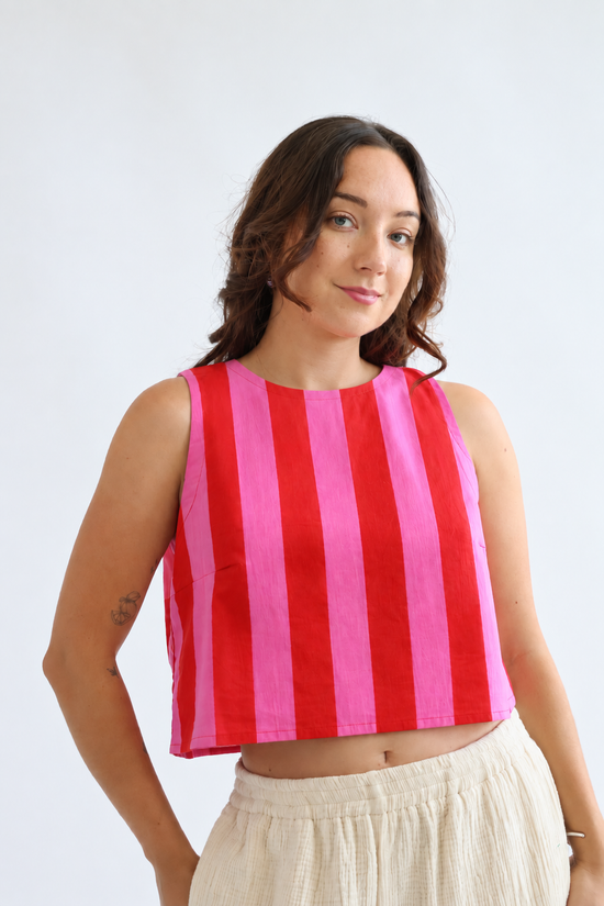Sweet Escape Round Neck Cropped Tank Top