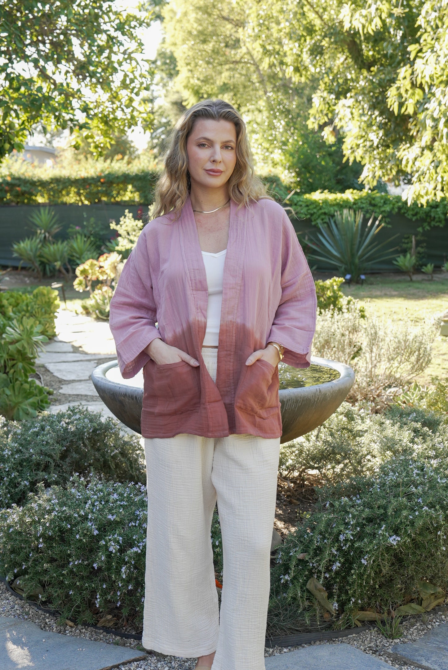 Tie Dye Gauze Kimono