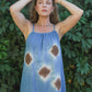 Ruched Neck Cotton Gauze Dress