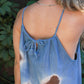 Ruched Neck Cotton Gauze Dress