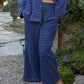 Indigo Stonewashed Gingham Lounge Pants
