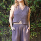 The Minimal Cropped Vest Top - Gauze