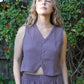 The Minimal Cropped Vest Top - Gauze