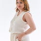 The Minimal Cropped Vest Top - Gauze
