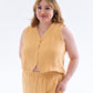 The Minimal Cropped Vest Top - Gauze