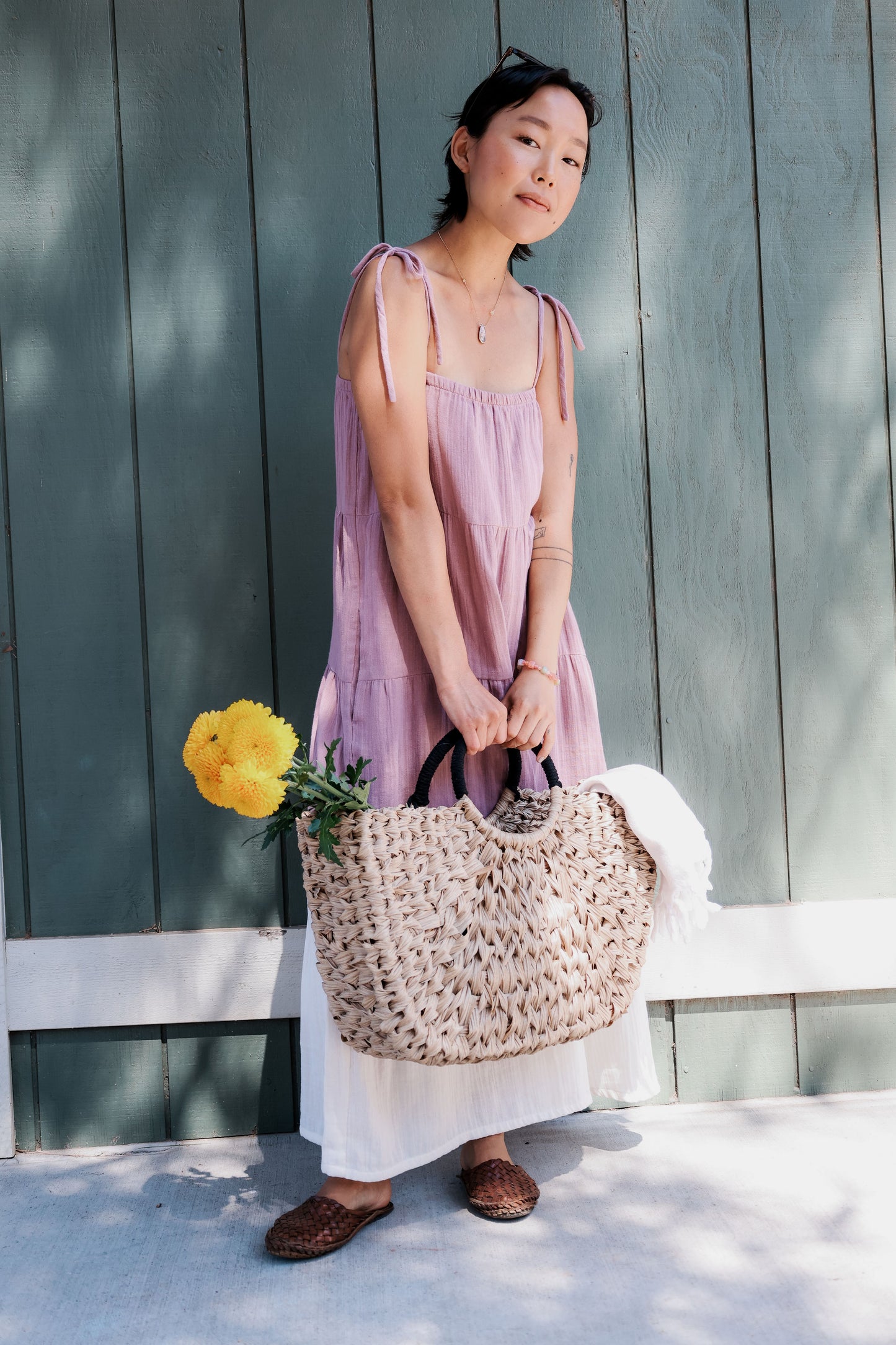 The Pamela tiered dress in cotton gauze — view 4