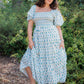 The Fawn puff-sleeve shirred dress — view 2