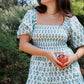 The Fawn puff-sleeve shirred dress — view 4