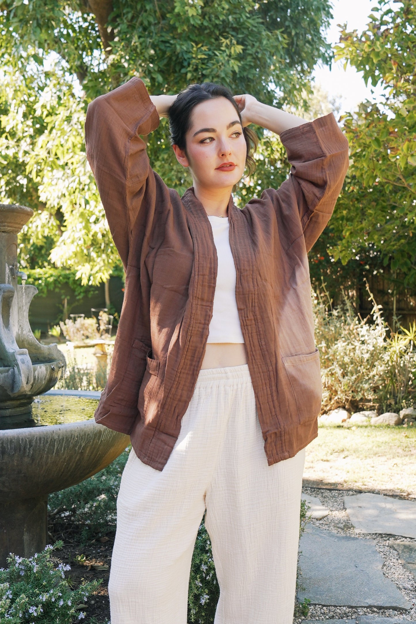 Tie Dye Gauze Kimono