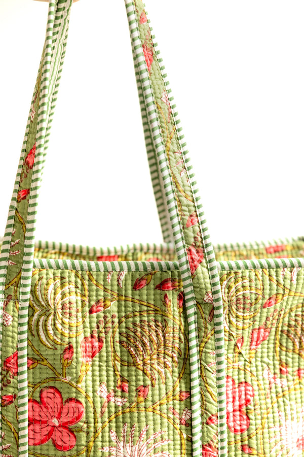 Quilted Tote Bag 17x18"