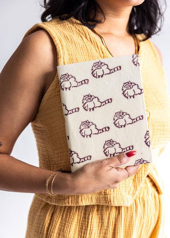 Limited Edition Hand Stamped Raccoon Journal