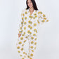 Block Printed Long Sleeve Pajama Set