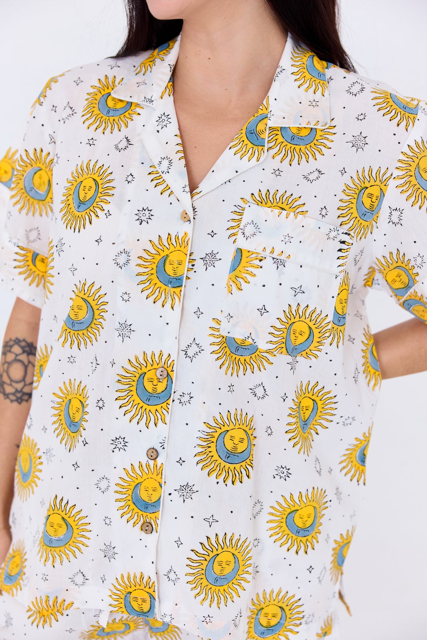 Short-Sleeved Pajama Sets with Shorts
