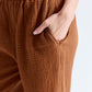 Triple Layer Cotton Gauze Pull-On Pant