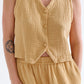 The Minimal Cropped Vest Top - Gauze