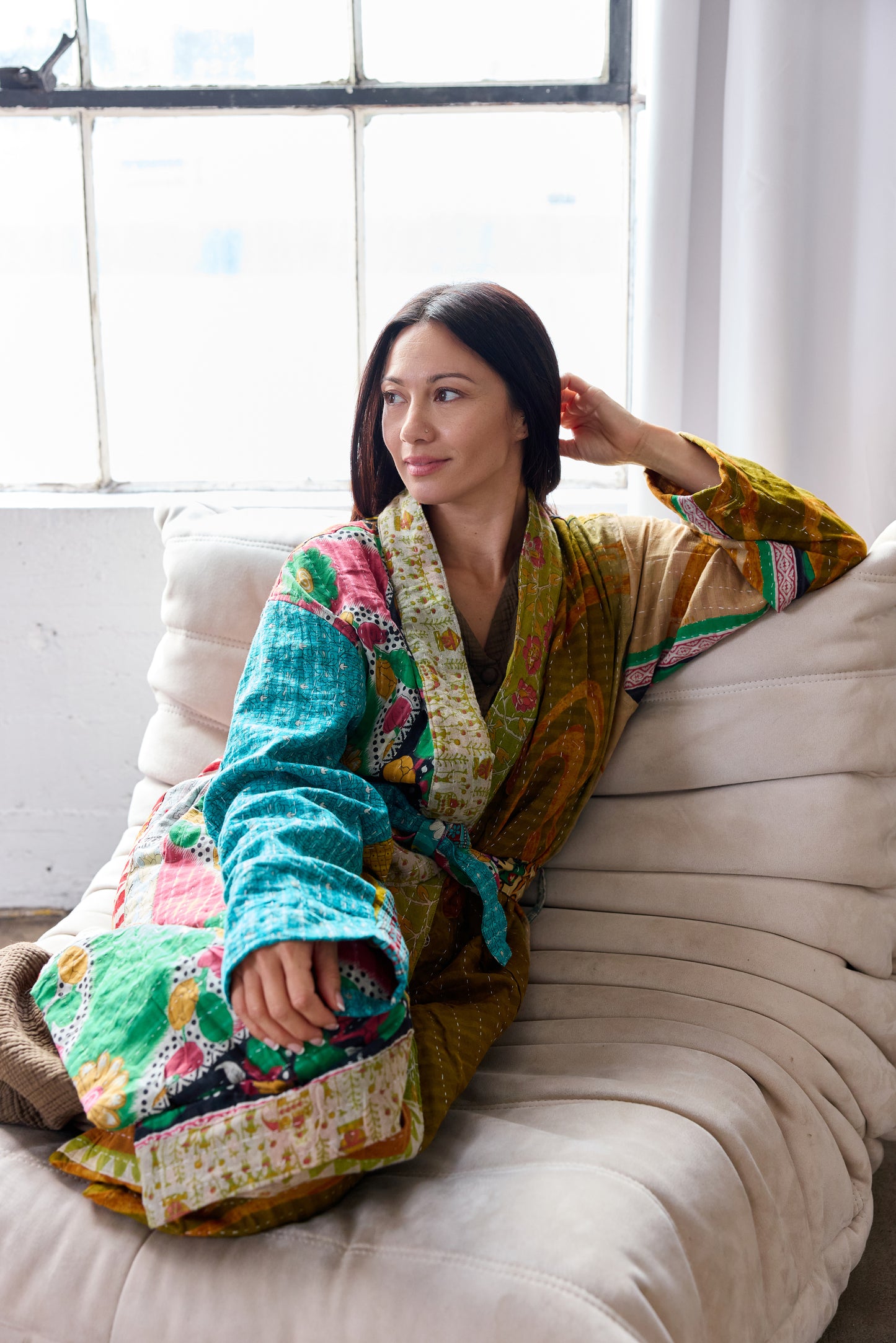 Vintage Kantha Bathrobe