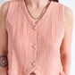 The Minimal Cropped Vest Top - Gauze