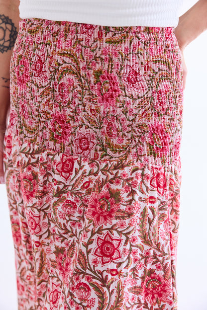 Convertible Shirred Skirt