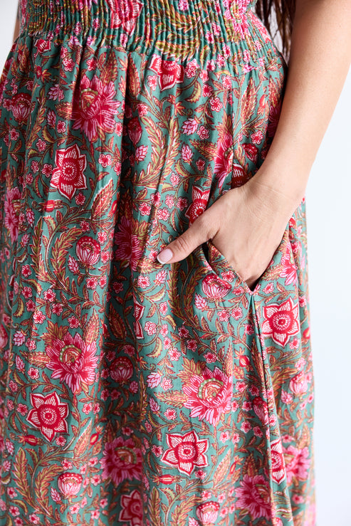 Convertible Shirred Skirt