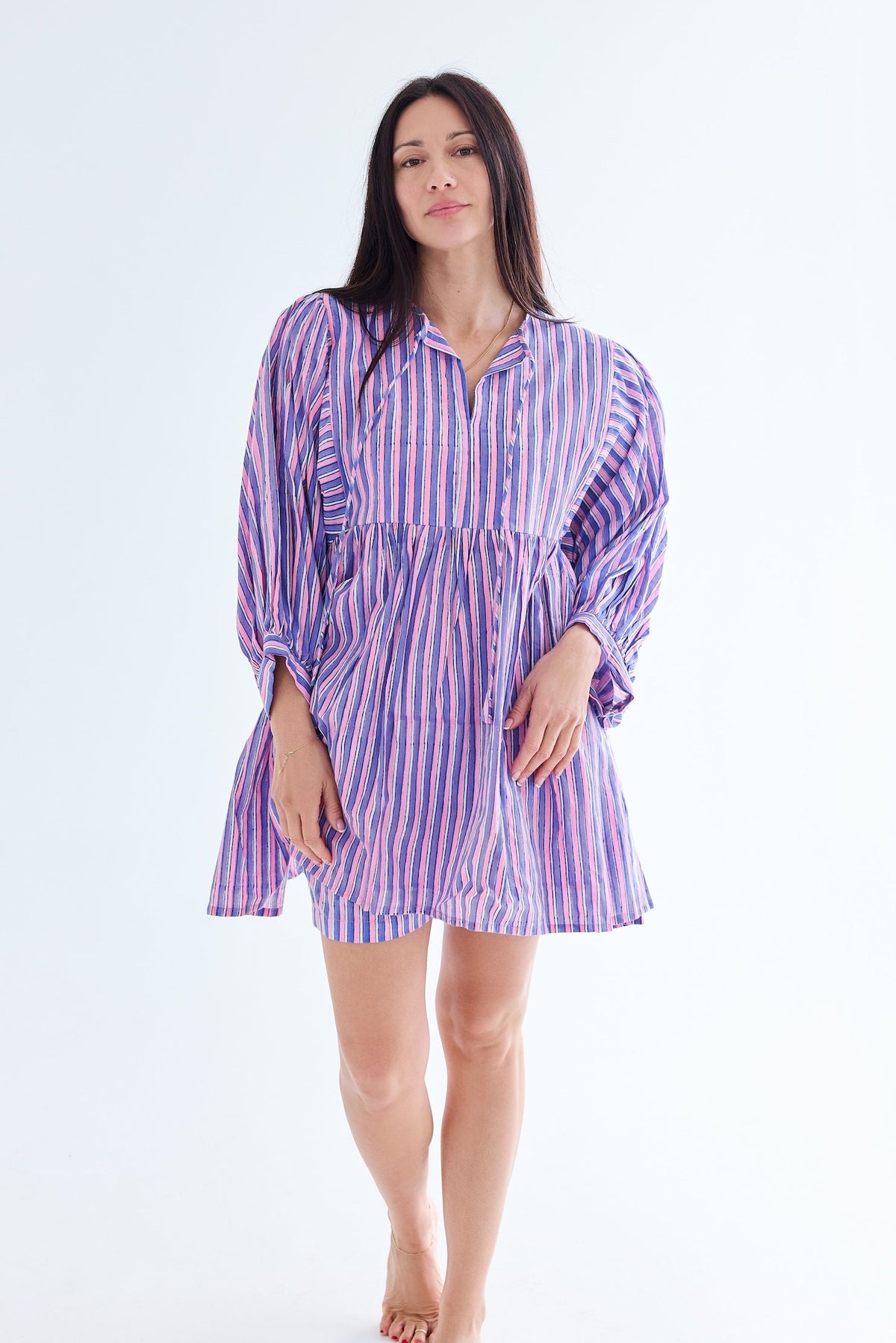 Sweetheart Cotton Mini Dress Tunic