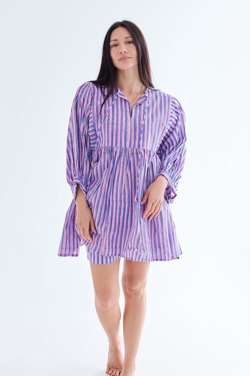 Sweetheart Cotton Mini Dress Tunic