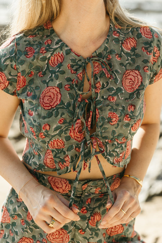 The Sunday Shorts: block-printed cotton shorts — view 2
