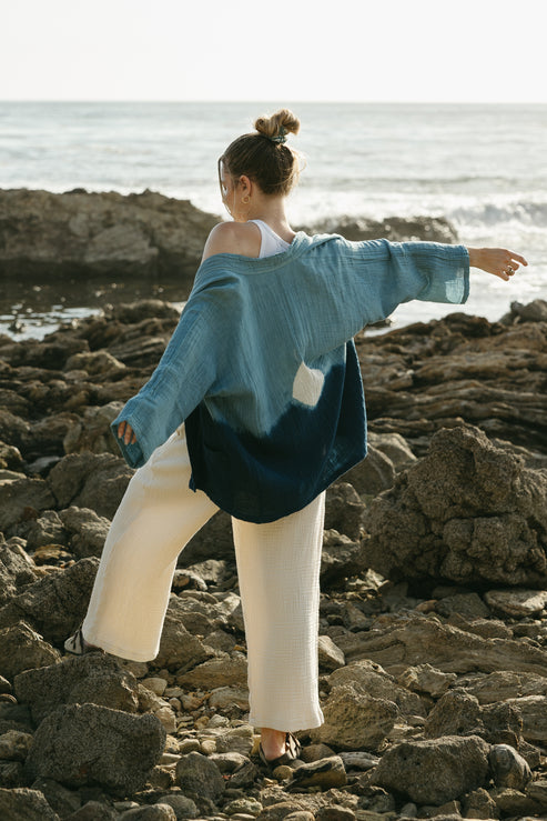 Tie Dye Gauze Kimono