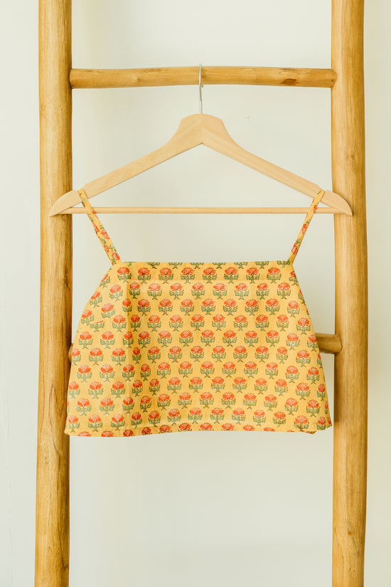 Free Spirit Square Neck Tank Yellow Fields