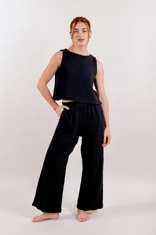 Triple Layer Cotton Gauze Pull-On Pant