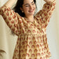 Puff Sleeve Peplum Blouse