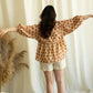 Puff Sleeve Peplum Blouse