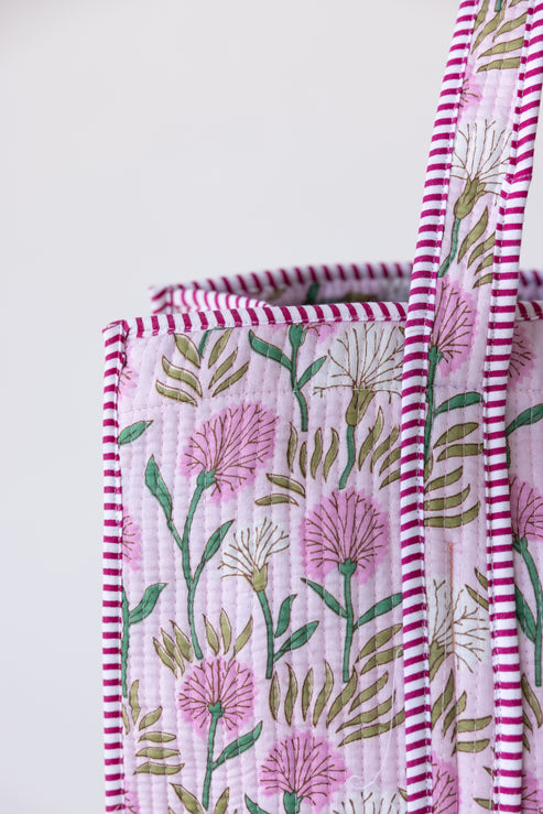 Quilted Tote Bag 17x18"