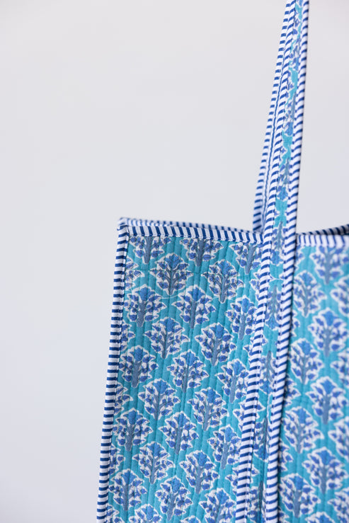 Quilted Tote Bag 17x18"