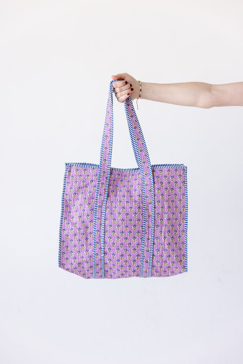 Quilted Tote Bag 17x18"