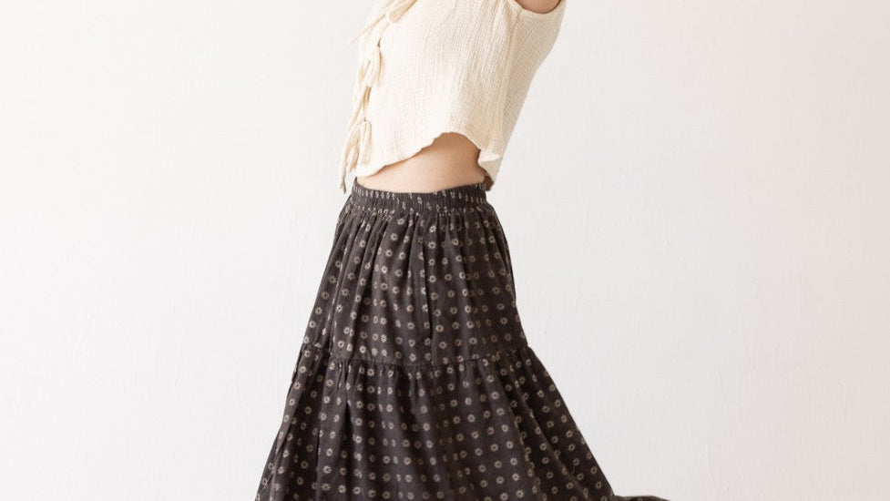 [FINAL SALE] Free Spirit Block Printed Skirt