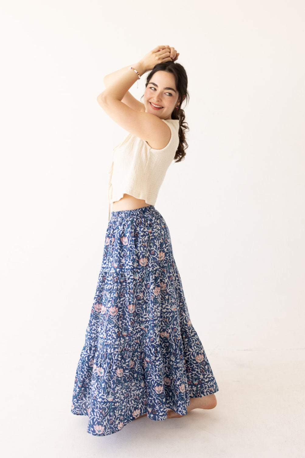 [FINAL SALE] Free Spirit Block Printed Skirt