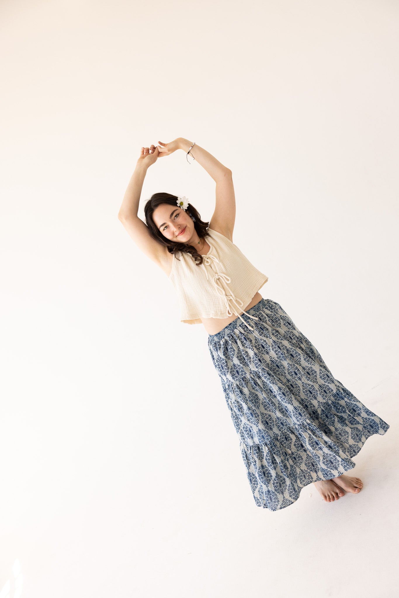 [FINAL SALE] Free Spirit Block Printed Skirt