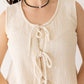 Tie Front Gauze Tank