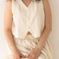 The Minimal Cropped Vest Top - Gauze