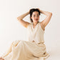 The Minimal Cropped Vest Top - Gauze
