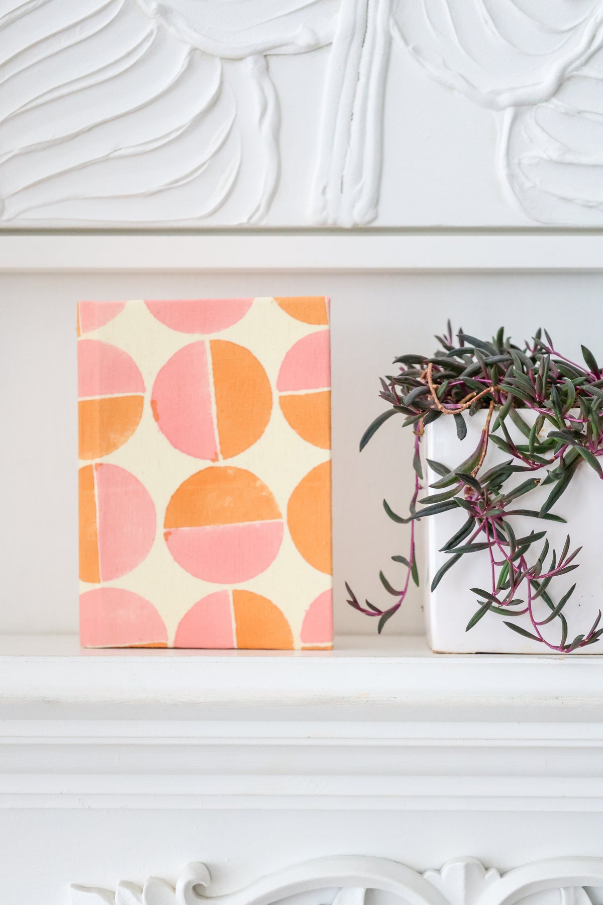 A6 Hardcover Block Print Journals, Recycled Paper