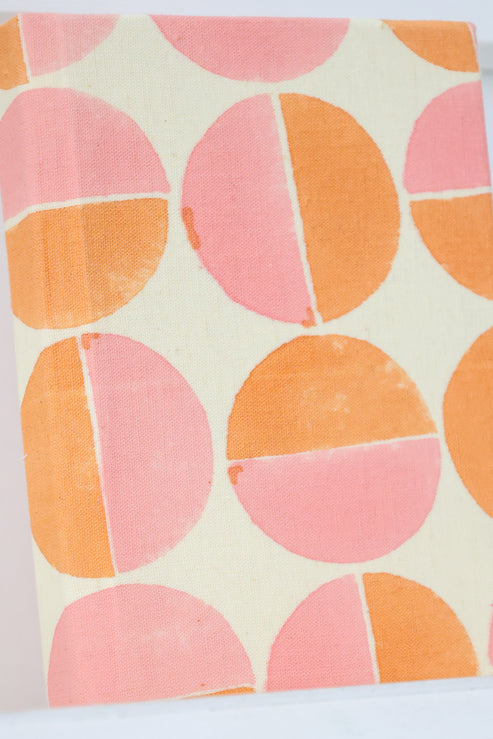 A6 Hardcover Block Print Journals, Recycled Paper